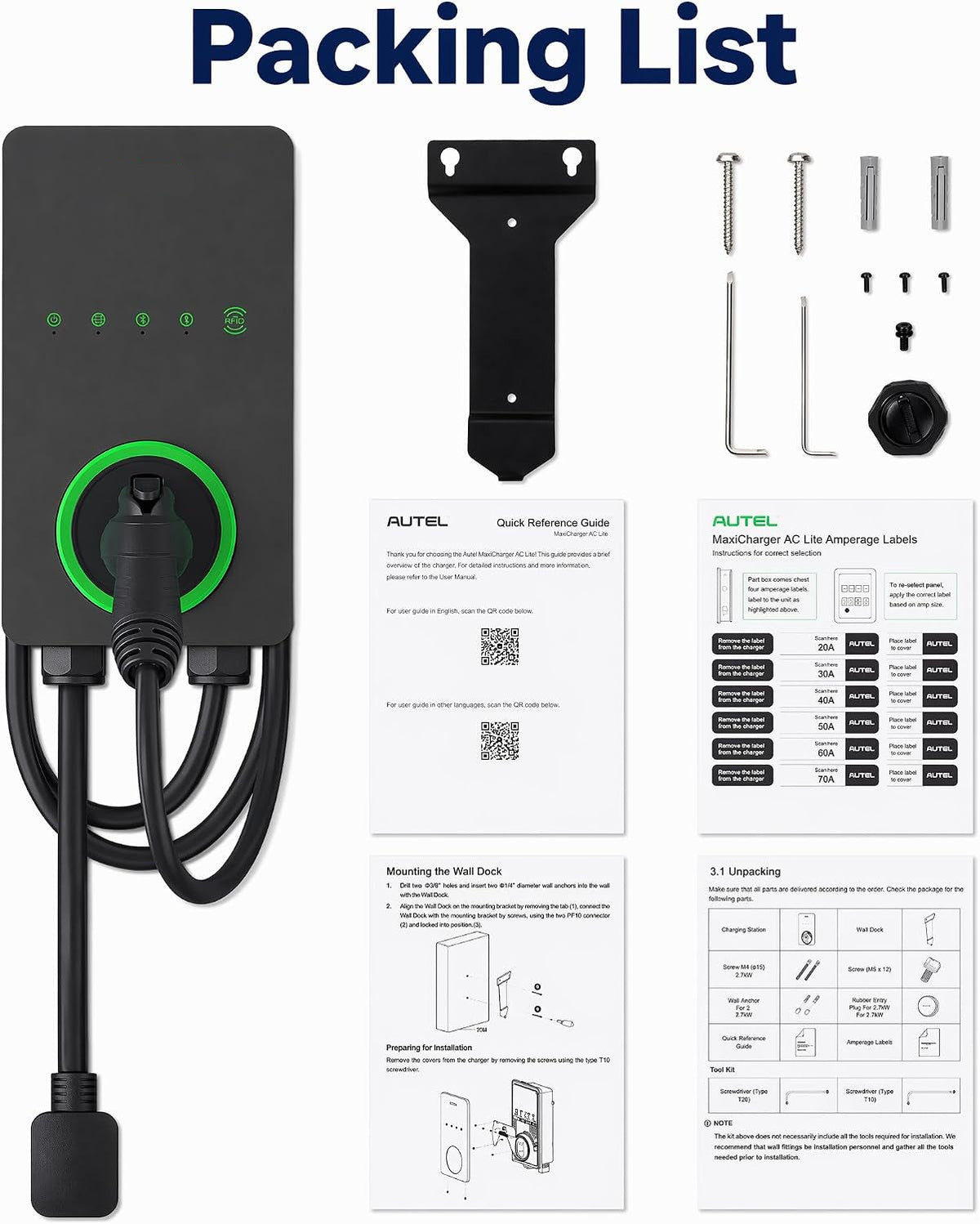 40A Level 2 EV Charger, 240V NEMA 14-50 J1772, Wifi, 25Ft Cable — product view 8
