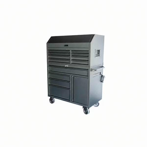 HD 46 In. Wide 24.5 In. Deep 12-Drawer Tool Chest and Rolling Cab Set, Matte Black