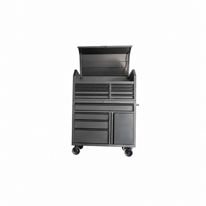 HD 46 In. Wide 24.5 In. Deep 12-Drawer Tool Chest and Rolling Cab Set, Matte Black — product view 2